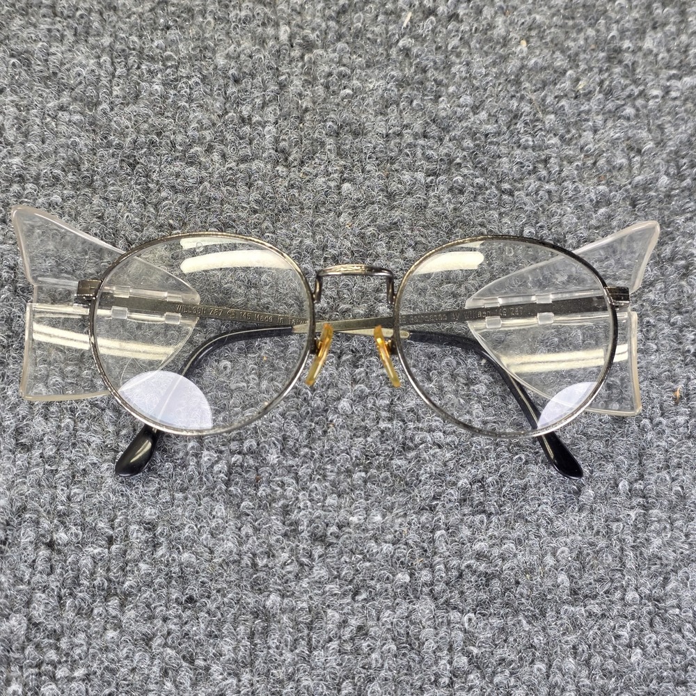 Vintage Wilson z87 145 55 retrospec Silver Frames W/ Side Shields